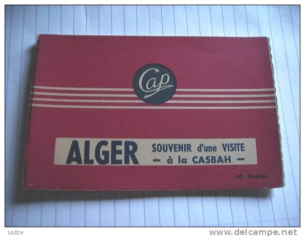 Algérie Algerien Alger Casbah Carnet Détachables10 Cartes Postales Map Booklet  Old