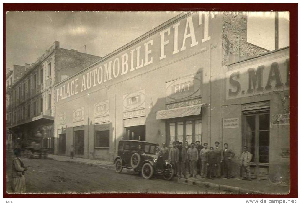 Cpa carte photo Algérie Alger Oran Constantine ?? Palace Automobile Fiat   DIV14