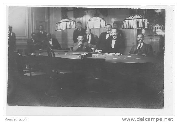 ALGERIE )) ALGER   Casino, Table de Black Jack  ANIMEE, Carte photo   Tolédano photographe