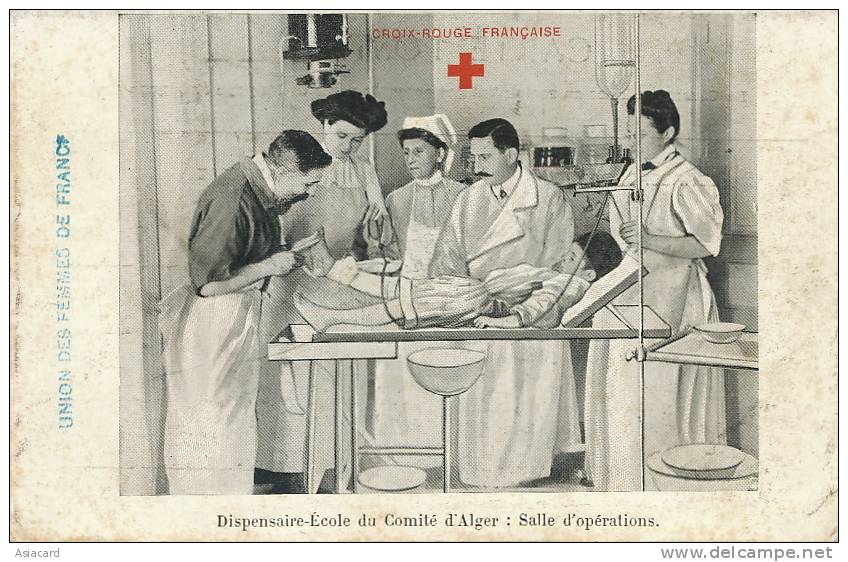 Alger  Croix Rouge Dispensaire Ecole Salle operation Guerre 14 vente Cheval Villenauxe