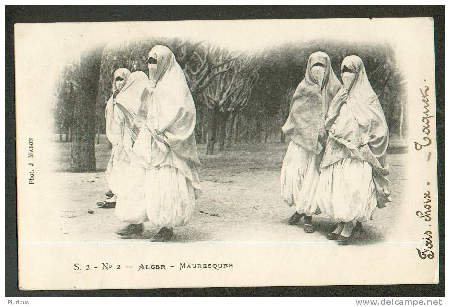 1903 ALGERIA ALGER ALGIERS, WOMEN MAURESQUES , VINTAGE POSTCARD