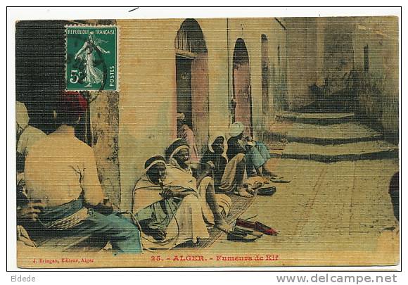Alger 25 Fumeurs de Kif , Drogue, Haschisch J. Bringau edit