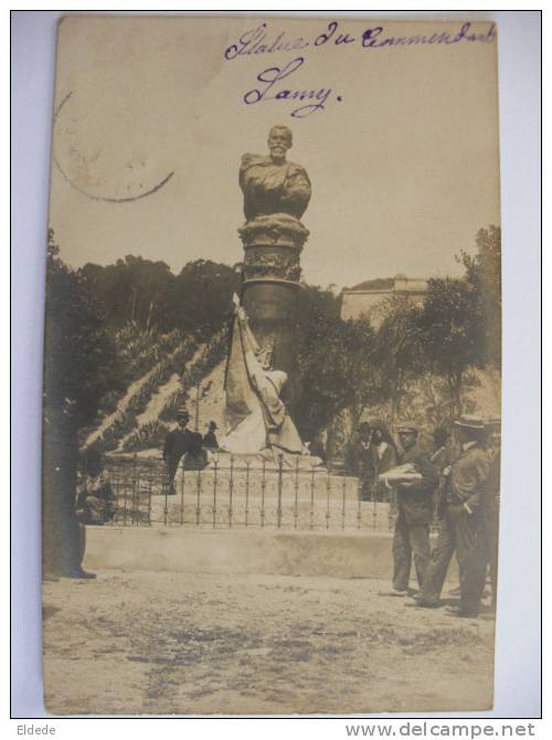 Statue du Commandant Lamy a Alger ( inauguration ? ) ne a Mougins , Courbevoie , Carte Photo
