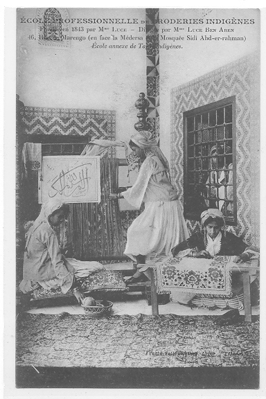 ALGERIE )) ALGER / ecole professionnelle de broderies indigènes,