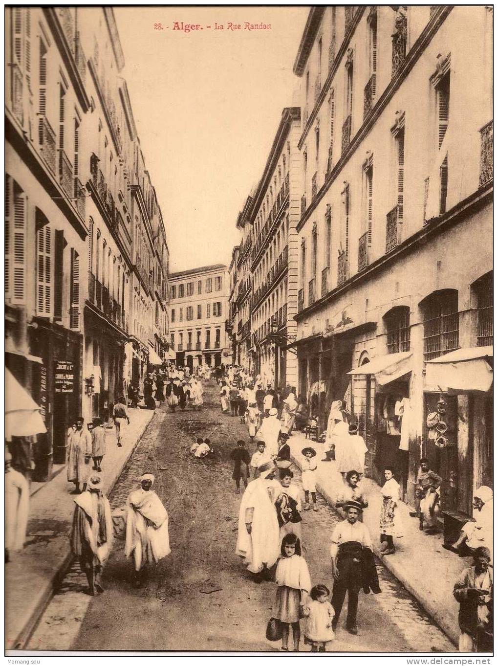 CARTE GIGANTESQUE . ALGER . LA RUE RANDON