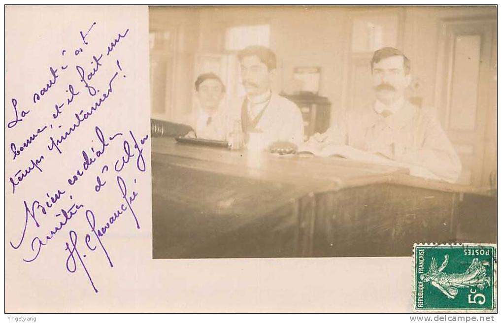 ALGERIE.ALGER.CP PHOTO DE MESSIEURS PUJOL ET CHEVAUCCHE?LIRE LE DOS DE LA CARTE