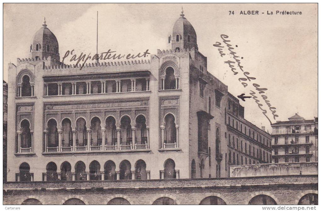 AFRIQUE DU NORD,FRANCE COLONIES,algerie française,ALGERIA,ALGER,M AGHREB,LA PREFECTURE D'alger en 1914,habitation