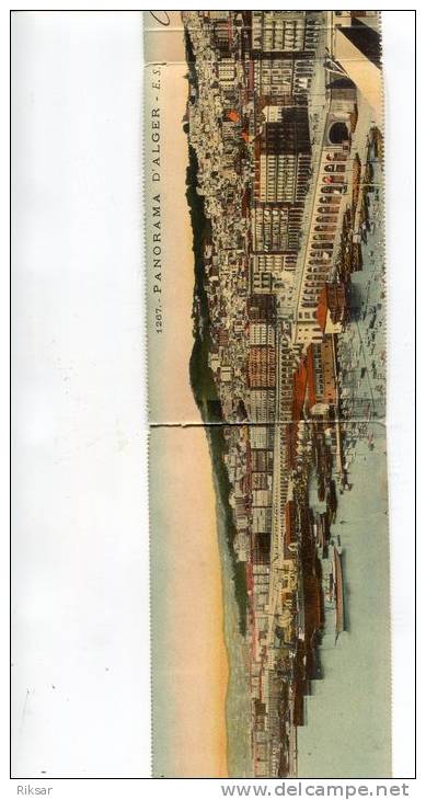 ALGERIE(ALGER)CARTE  PANORAMIQUE 3 VOLETS