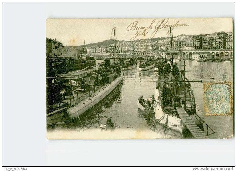 467 ) ALGER.  La défense mobile, bateaux . 2 Scans. Année 1907