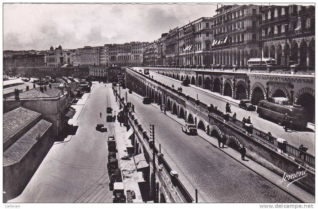 AFRIQUE,ALGERIE,MAGHREB,A LGER EN 1950,GARE,AUTO TRACTION DE L'AFRIQUE DU NORD