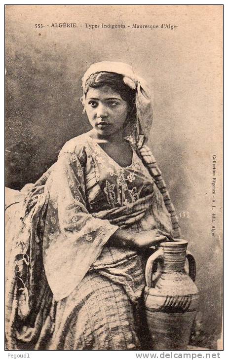 CARTE POSTALE ANCIENNE. ALGERIE. TYPE INDIGENE. MAURESQUE D' ALGER.
