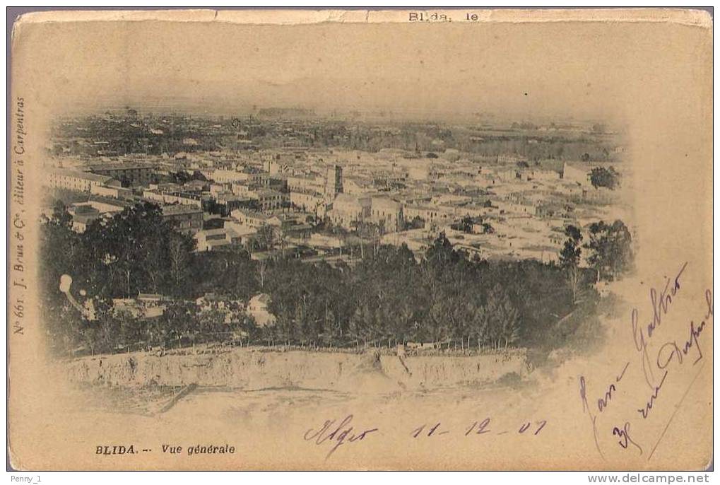 BLIDA VUE GENERALE ALGERIA ALGERI RIF 142