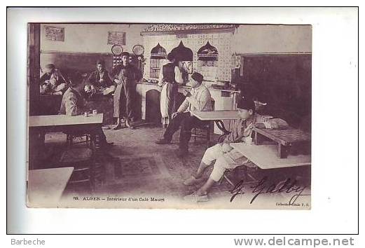 ALGER.- Intérieur d' un Café Maure