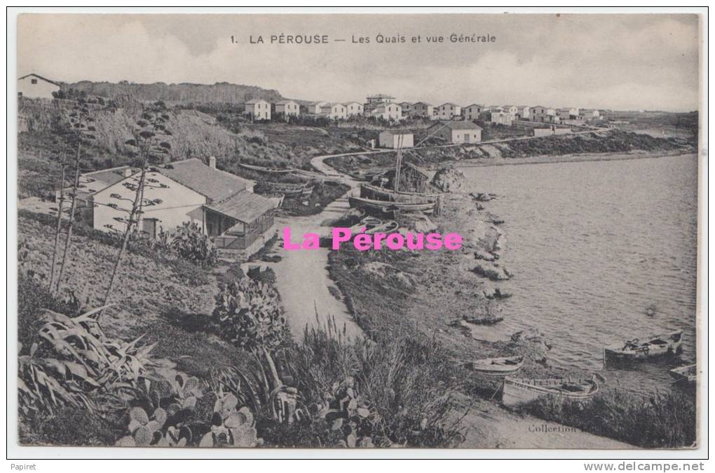 cpa Algerie Env Alger Ain Taya La Pérouse Les Quais et une Vue Générale