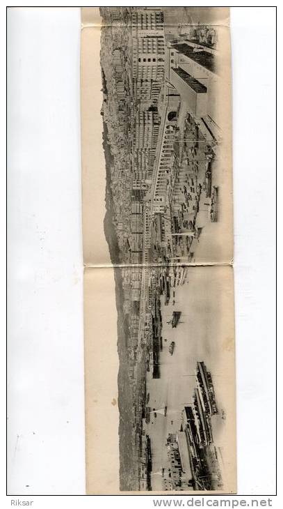 ALGERIE(ALGER) CARTE PANORAMIQUE 3 VOLETS