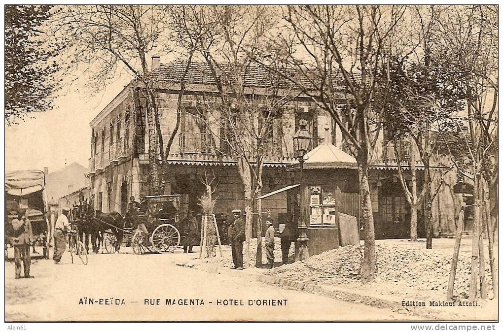 cpa Algerie  AIN-BEIDA  Rue Magenta  Hotel d´Orient