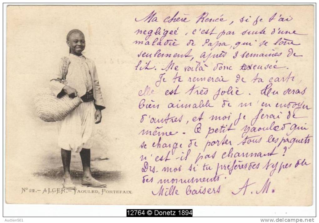 12764g ALGER - Portefaix - Yaouled - 1900