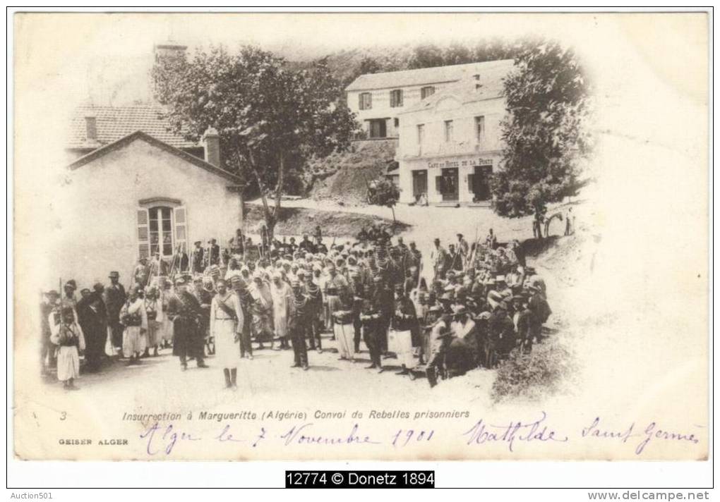 12774g ALGER - Insurrection à Margueritte - Convoi de Rebelles prisonniers - 1901