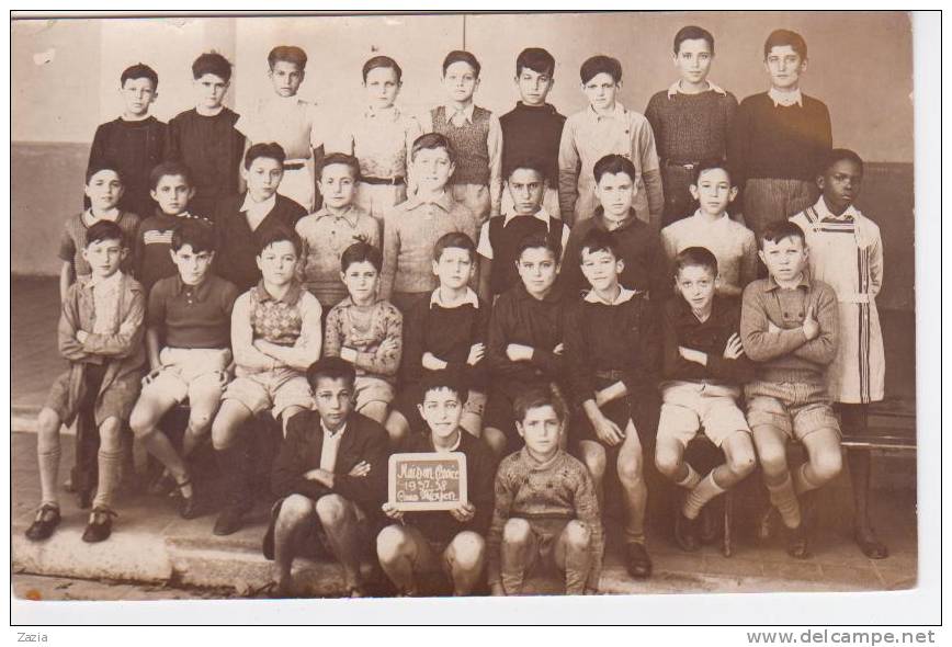 ALG.033/ ALGER carte photo école Maison Carée (cours moyen 1937-1938)