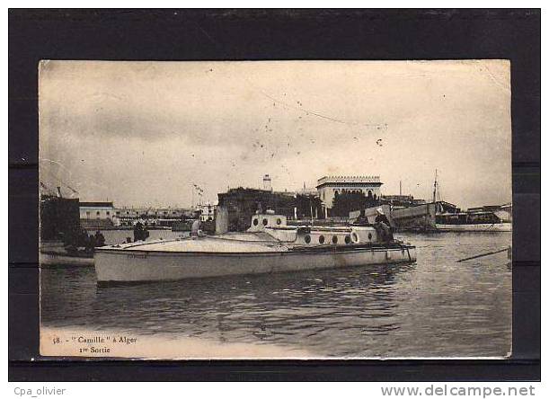ALGERIE ALGER Port, 1ère Sortie de Camille, Bateau, cachet Hopital Temporaire, Asile de Nice N° 93 b, ed Duret 58, 1916
