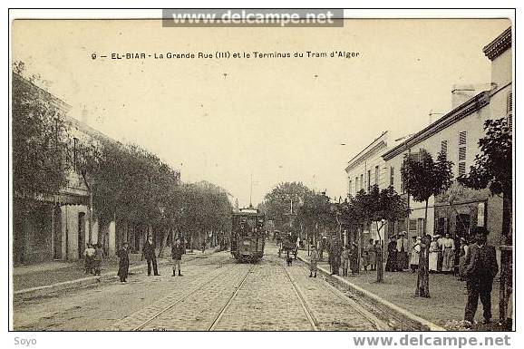 9 El Biar La grande rue et terminus du tram d alger Tramways