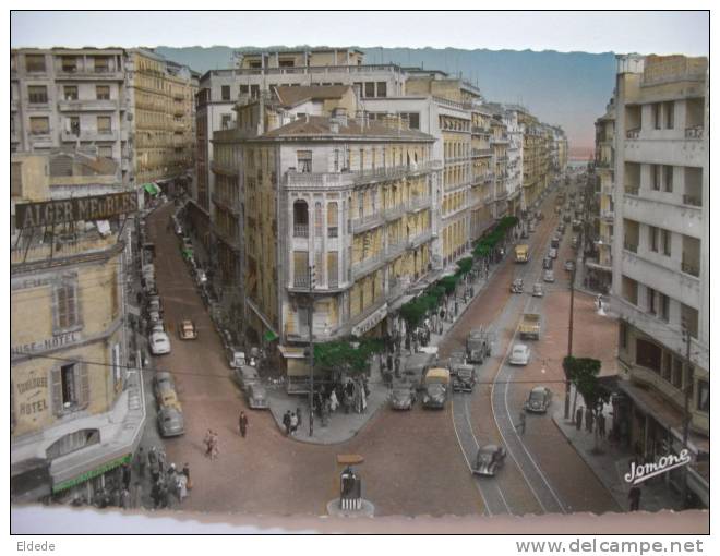 Alger Vue Aerienne Carrefour de l'Agha Bd Baudin, Rue Charras
