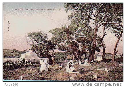 CPA.      ALGER.       Birmendreis - Marabout Sidi-Yaya. .     (animée)  très rare;