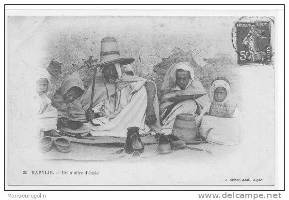 ALGERIE ) Un maitre d'Ecole, Kabylie Edit Geiser N° 25