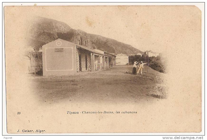Rare cpa Algerie Tipaza Chenoua Les Bains les Cabanons
