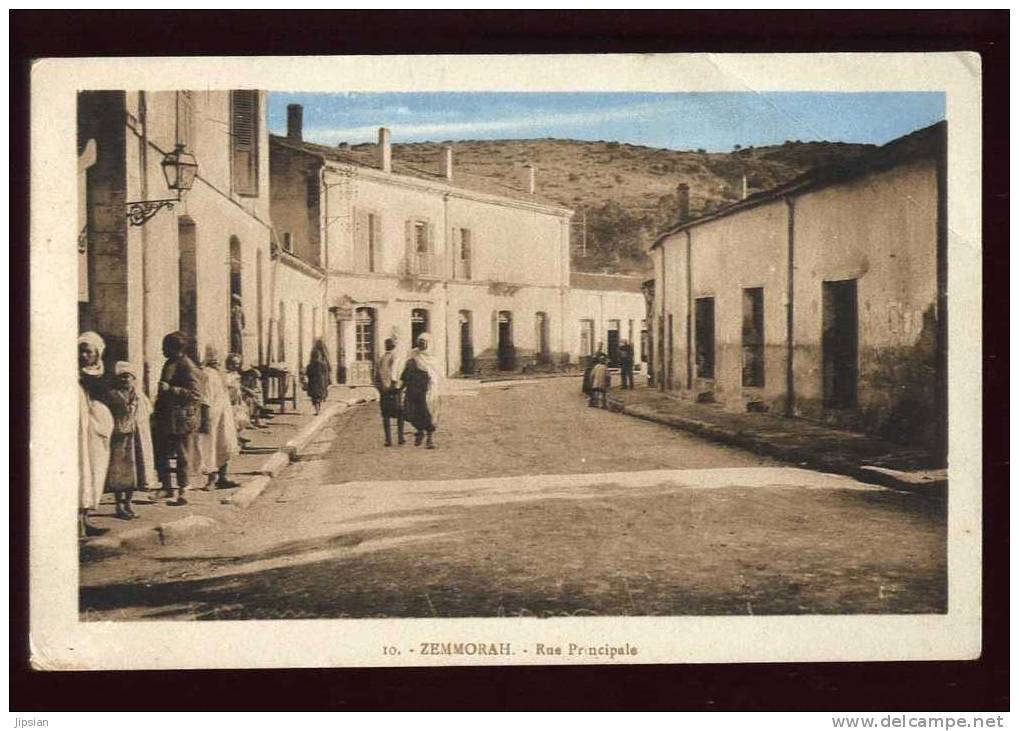 Cpa d' Algérie Zemmorah Rue Principale  V7c
