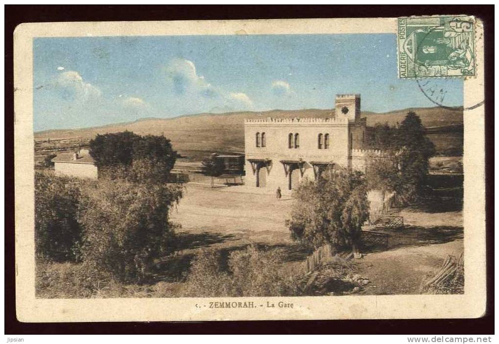 Cpa  d' Algérie Zemmorah  La gare   V7c