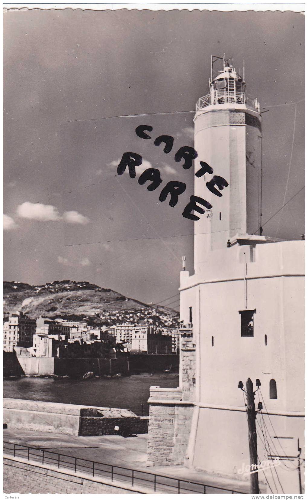 AFRIQUE,AFRICA,ALGERIE,AL GER,en  1953,PHARE DE LA PASSE, poteau électique en mauvaise état,rare