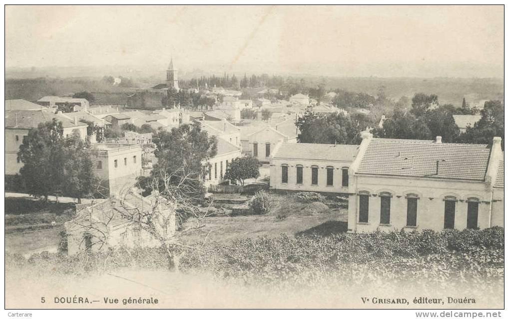 afrique,ALGERIE,douéra,pr és alger,vue sur la ville,casernes damrémont , mugeaud,centre  transmission,19ème corps d´armée