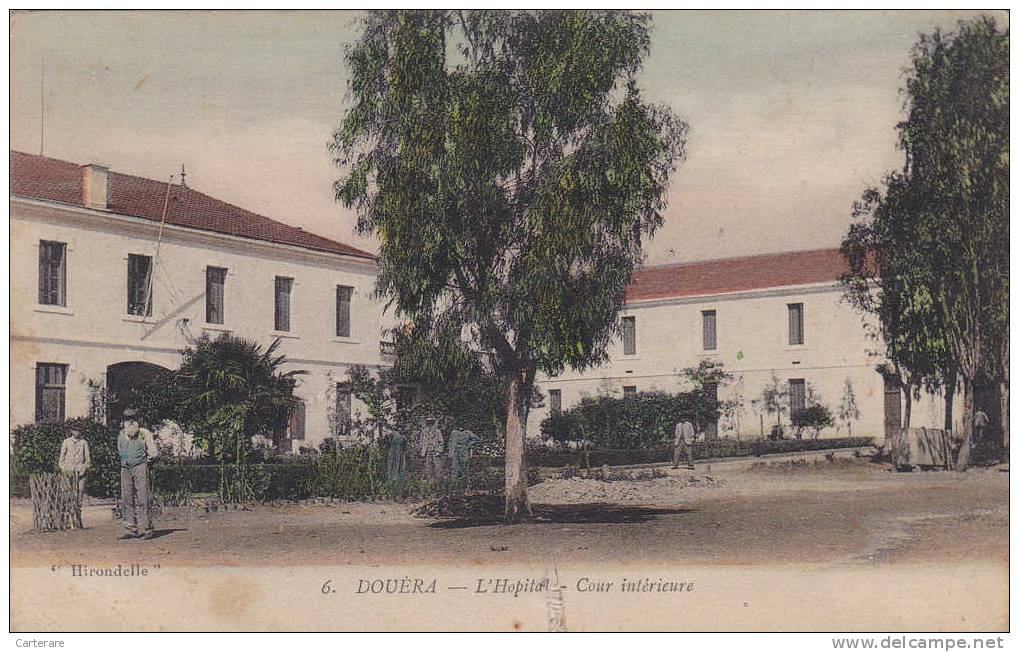 AFRIQUE,ALGERIE,Douéra ,prés alger,boufarik,draria,l´h opital  en février 1918,vue des occupants,malade,jardinie r,rare