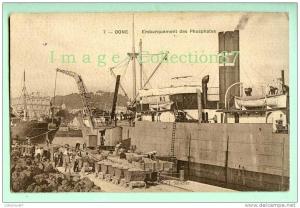 AFRIQUE du NORD - ALGERIE - BONE - PORT -  EMBARQUEMENT des PHOSPHATES - GRUE