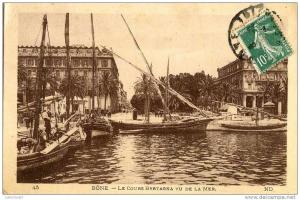 ALGERIE - BONE - COUR BERTAGNA VU de la MER - Editeur N.D. N° 45