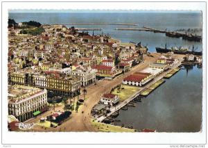 CPSM - BONE - Vue aérienne sur le Port - Place des Gargoulettes - Le Quai Warnier - CIM Format 9 x 14 cm