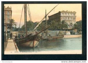 Bone - Le Palais Calvin (belle carte colorisée, animée, bateau)