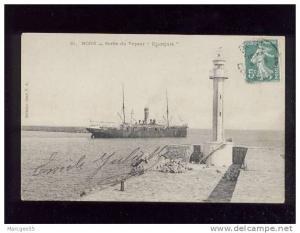 bone sortie du vapeur  djurdjura   édit.idéale P.S. n° 81 bateau , phare