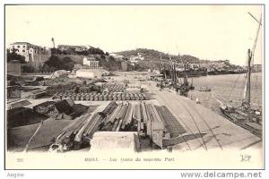 ALGERIE- ref no 613- bone - les quais du nouveau port  - bon etat
