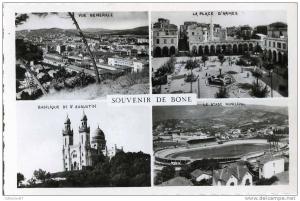 AFRIQUE - ALGERIE - BONE - MULTI VUES - PLACE D'ARMES - BASILIQUE - STADE MUNICIPALE - STADIUM