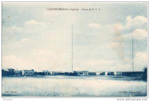 Carte Postale Ancienne Colomb Béchar - Poste de T.S.F. - Télégraphie