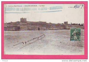 ARMEE MILITAIRES EXTREME SUD ORANAIS COLOMB BECHARD LE KSAR  CACHET TROUPES DE LA FRONTIERE ALGERO MAROCAINE