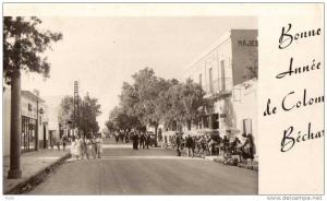 COLOMB-BECHAR RUE POINCARE  TRES ANIMEE TERRASSE CAFE FORMAT TOP RARE
