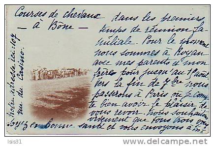 Algérie - Hippisme - Hippodrome - RF7989 - Bône - Carte photo - Courses de chevaux - Rare - bon état général