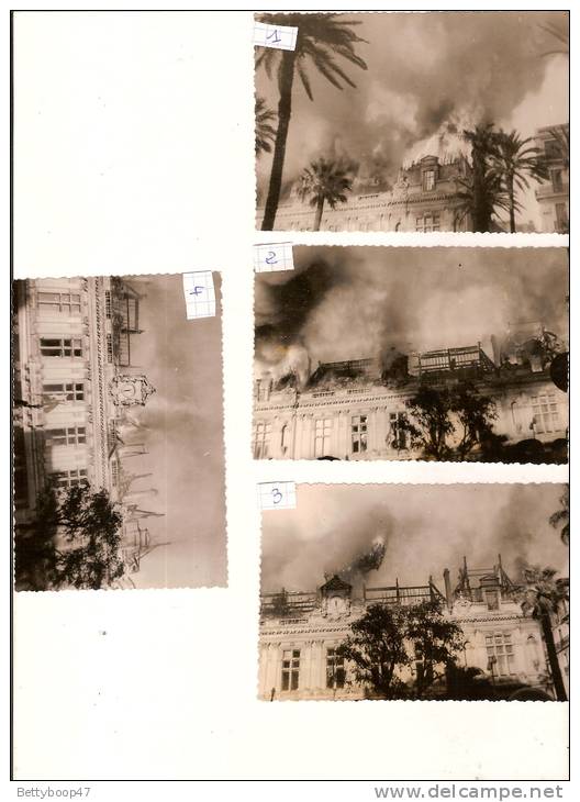 ALGERIE4 PHOTOS DE BONE1962 INCENDIE  DE L´HOTEL DE VILLE