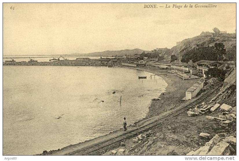 ALGERIE - BONE - Plage de la Grenouillère - Chemin de fer - Carrière de pierres