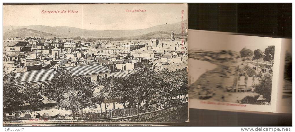 ALGERIE BONE SOUVENIR DE BONE VUE GENERALE CARTE A SYSTEME