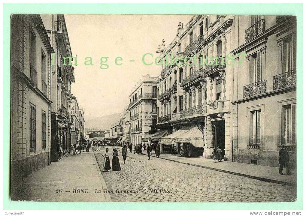 AFRIQUE du NORD - ALGERIE - BONE - RUE GAMBETTA