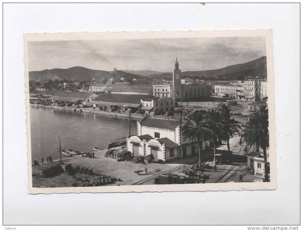 ALGERIE -BONE--UN COIN DU PORT ET LA GARE ---  -A21.1